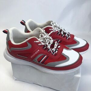 Tommy Hilfiger Women's Sneakers Size 10M Red White Cedro Shoes